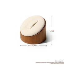 Oirlv 3pcs Solid Wood Slanted Ring Display Stand, Vintage Ring Display Rack, Window Display Prop, Ultra-Fine Fiber Ring Holder - 3-piece Ring Set - View 7