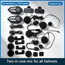 Y12 Pro Motorcycle Helmet Intercom Headset BT5.4 Wireless Interphone, IP56 Rating, Intercom Distance Up To 500 Meters, Supports Half Helmet And Full Helmet, 1000mAh Capacity, Supports Simultaneous Intercom & Music Sharing, Supports AI Voice Assistant - Y12 PRO (500M Intercom) - View 14