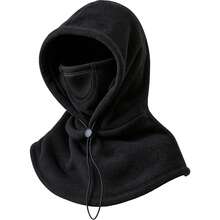 1pc Adjustable Hooded Cape, Children's Autumn/Winter Outdoor Cycling, Children's Thickened Ear & Neck Protection Integrated Hat Scarf, Student Thermal Lined Cold-Proof - Multicolor - View 11