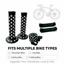 Bicycle Accessories Rubber Bicycle Handlebar Cycling Accessories + Bell + Brake Protector Combination Set - Multicolor - View 4