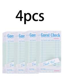 1/4/8 Pack Pink Customer Check Bill Book, Suitable For Waiters/Waitresses, Server Notepad, Restaurant Billing Paper, 50 Sheets Per Pack, 200 Sheets Total,Horizontal/Vertical Layout For Time Tracking, Accounting, Inventory Management Activity Planning - Multicolor - View 15
