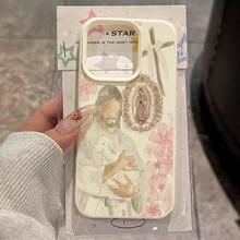 For IPhone 17 16 15 14 13 12 11 Pro Max Plus Air XS X XR Floral Religious Mythological Character Cross Pattern Phone Case Cover - 1 - 查看 10
