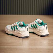 adidas LITE SHUFFLE 織物合成皮革 舒適百搭 板鞋 男女同款 白綠色 - 白綠色 - 查看 3