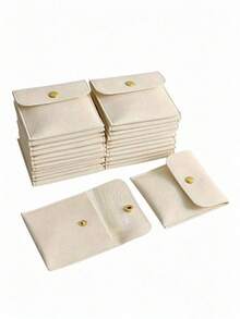 1/6pcs Velvet Mini Jewelry Storage Bags With Snap Button, Suitable For Rings, Bracelets, Necklaces, Earrings And Watches - Perfect For Home Storage, Travel, Gifting, Jewelry Bags, Wedding Favor Bags - Multicolor - View 1