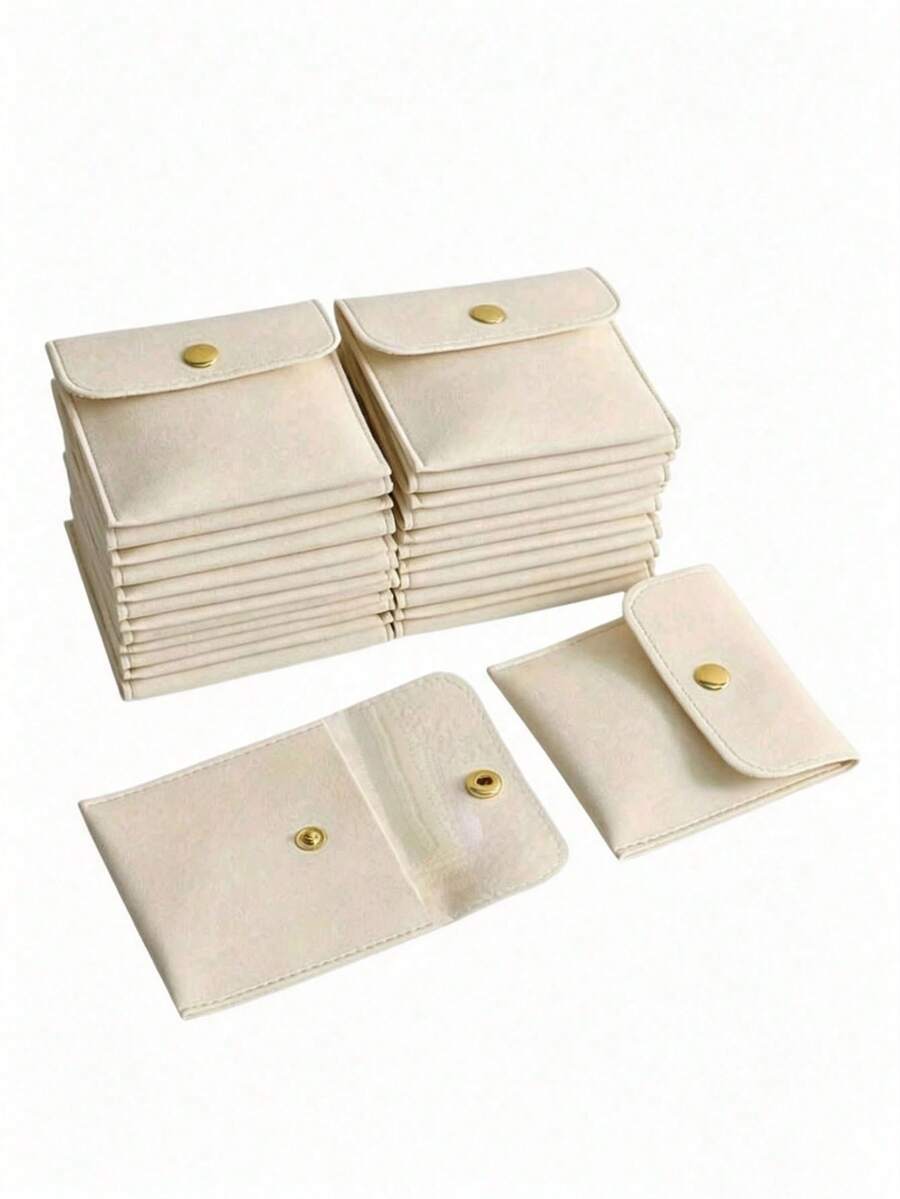 1/6pcs Velvet Mini Jewelry Storage Bags With Snap Button, Suitable For Rings, Bracelets, Necklaces, Earrings And Watches - Perfect For Home Storage, Travel, Gifting, Jewelry Bags, Wedding Favor Bags - Multicolor - View 1