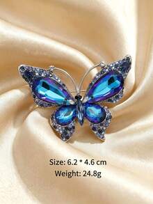 Luxury Crystal Butterfly Brooch, Women's Colorful Rhinestone Brooch, Unisex Party Jewelry Accessory/Best Friend Gift, Suit Badge Decoration - Multicolor - View 5