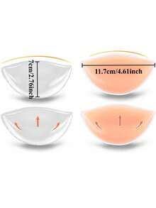 Set Of 2 Seamless Silicone Breast Pads. Thickened Supportive Invisible Bra Inserts, Soft & Comfy For Lingerie, Swimwear, Home, Outdoor And Sports Wear - Multicolor - View 4
