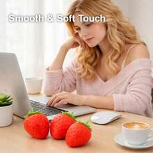 Strawberry Squishy Toy, Soft Squeeze Toy For Sensory Stimulation, Realistic Strawberry Design, Portable Emotional Regulation Tool, Suitable For Various Occasions, Gift For Friends (Randomly Shipped) - Multicolor - View 7