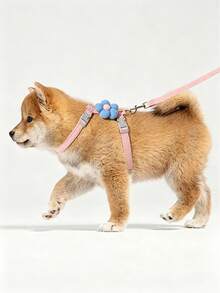 1 Set Cute Bee Design Pet Harness Set With Leash, Breathable Escape-Proof Vest, Suitable For Small Puppies And Kittens Outdoor Walking - Multicolor - View 9