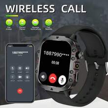 SIMSONLAB 1pc Unisex HD Touchscreen Outdoor Silicone Strap Smartwatch, Message Notification, Fitness Tracking, Calorie & Distance Tracking, Music Control, Remote Camera, Compatible With Smartphone, Sporty Outdoor Activity Smartwatch - Multicolor - View 3