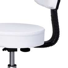 Salon & Spa Stools - White + Bonded Leather - View 7
