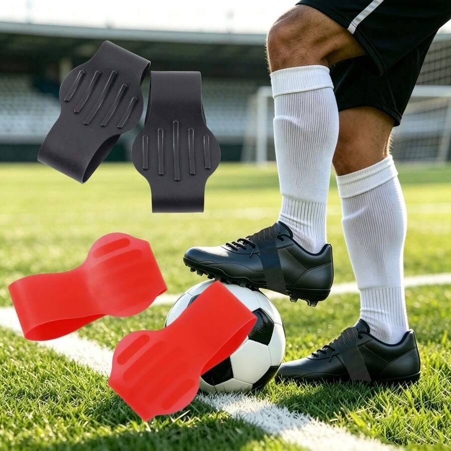 2pcs Silicone Shoe Covers, High Grip Anti-Slip Football Training Straps, Unisex, Soft And Snug Fit, Adjustable Straps, Suitable For Football Training And Outdoor Sports - Shoe Covers - View 1