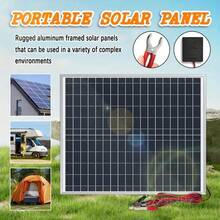 50W Home Solar Panel Kit, Optional Detachable Controller Set - Black - View 4