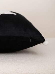 1件裝萬聖節黑色幽靈刺繡枕套，適合室內裝飾、萬聖節裝飾，四季通用，不含枕芯 - 黑色 - 查看 9