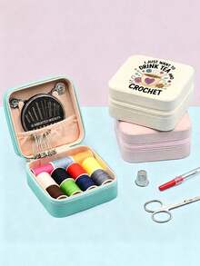 Mini Travel Sewing Kit, Sewing Bag, Sewing Patterns, Beginner Small Sewing Tool Kit With Zipper Storage Box, Also As Jewelry Storage, DIY Handmade Sewing, Accessory Storage Box, Travel, Creative Mini, Portable, Suitable For Travel And Home Use, Can Store Sewing Tools, Accessories, Hair Clips, Earrings, Necklaces, Rings And Other Jewelry, Suitable For Men And Women, Craft Enthusiasts, Teachers, Students, Office Workers, Perfect Gift For Birthday, Party, Back To School, Graduation, Teacher's Day - Multicolor - View 5