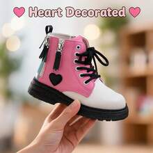 Creative Personalized Fashion Design Zipper Streetwear New Versatile Colorblock Boots - Multicolor - View 6