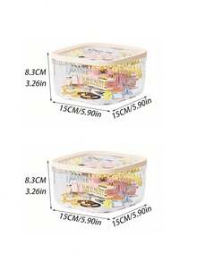 1pc/2pcs Transparent Hair Accessory Storage Box, Press-Type Desktop Organizer - Flip Lid Design Perfect For Storing Hair Clips, Hair Ties, Hair Ropes And Jewelry. Perfect Gift For Valentine's Day Or Birthday. (Note: Lid Installation Video Available On Homepage, Please Check, Thank You!) - Clear - View 15
