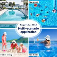 1pc/2pcs Adult Heavy Duty Inflatable Pool Float, Tropical Leaf Pattern Inflatable Pool Lounge Chair, Suitable For Summer Party Water Beach Lake Fun, Beach Relaxation, Eye-Catching Design, Comfortable Mesh Fabric, Adult Beach Chair - Multicolor - View 9