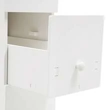 YUNRUX Bathroom Cabinet, Slim Bathroom Shelf, Rolling Storage Cabinet - 白色 - 查看 3