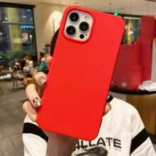防震液態矽膠手機殼，適用於 iPhone 17E 17 Pro Max 16 15 14 13 12 Mini 11，柔軟防刮超纖維內裡，兼容 8 Plus 7 6s 軟殼 - 紅色 - 查看 5