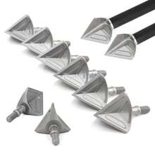 Hunting Broadheads 440C Stainless Steel Fixed Blade 100 Grain Solid Arrow Tip Arrow Heads For Archery Compound Bow/Recurve Bow/Crossbow Hunting - 6PCS - View 9