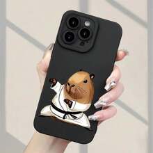 Karate Pattern Phone Case With Capybara Design Suitable For IPhone 17 16 1514 13 12 11Pro/Max/Plus Anti Drop And Shockproof - HS - 查看 4