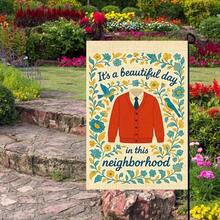 1pc Welcome Neighbors Garden Flag, Inclusive & Caring Neighborhood Flag, 12x18 Inch Double-Sided Farmhouse Yard Outdoor Flag, Farmhouse Country Ranch Porch Decor Funny Yard Sign (Flag Only) - A - View 2
