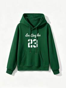 Sudadera con capucha Hombre Oversize hombros caídos estampado palabra RESPECT camuflaje bolsillo canguro ligera estilo militar street casual para salidas y paseos juvenil - Verde - Ver 3