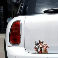 1pc Funny Donkey, Horse And Goat Brothers Exquisite Car Sticker, Premium Waterproof Decal, Suitable For Motorcycle/Truck/Laptop, Add Charming Appeal To Your Life! Car Bumper/Toilet/Wall - Multicolor - View 5