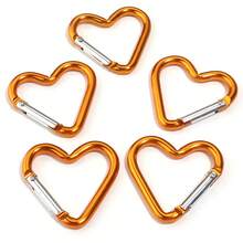 5pcs/Pack Large Heart-Shaped Zinc Alloy Spring Snap Hooks 43X42mm, Colorful Heart-Shaped Keychain Clasp, Bag Buckle, DIY Hanging Hook Material Accessory - Heart-shaped Carabiner - View 13