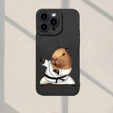 Karate Pattern Phone Case With Capybara Design Suitable For IPhone 17 16 1514 13 12 11Pro/Max/Plus Anti Drop And Shockproof - HS - 查看 1