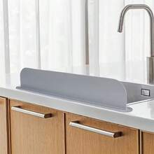 Silicone Sink Splash Guard With Suction Cups. Sink Protector, Sink Splash Guard, Kitchen Accessories, Sink Splash Guard,Splash Back For Cooker, Kitchen, A Splash Guard That Can Be Placed Behind The Sink In The Kitchen. Restaurant Sink Splash Guard. - Grey - View 4