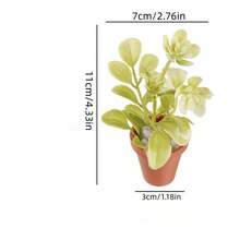 1 pièce Modèle de plante fleur, paysage miniature décoratif, bonsaï mini, jouet alimentaire, plante verte 12 points, bonsaï mini, maison de poupée, jardin DIY, paysage miniature, ornement de fête, mini plante, décoration de bureau - Plante en pot ABC - Voir 9