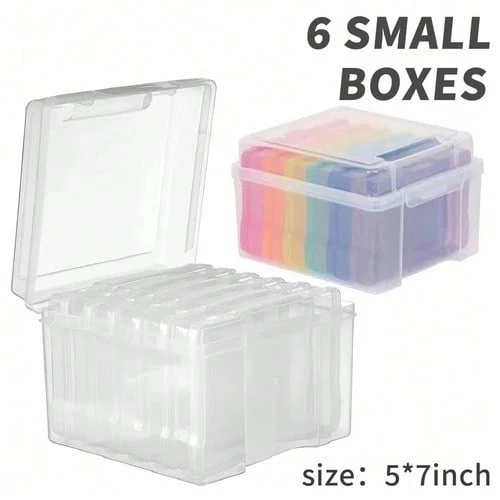 Photo Storage Box 600 7 X 5 Picture Album Organizer Photograph Container Case - Colorful - View 1