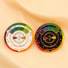 Geometric Round Color Wheel Brooch Unisex Fashion Versatile Personalized Car Keychain Accessories Wholesale - Multicolor - View 2