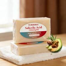 Salicylic Acid Cleansing Soap, Gentle & Pure, Cleans Pores & Controls Oil, Smooths Skin, Face & Body Wash, 100g - Salicylic Acid Soap - View 1