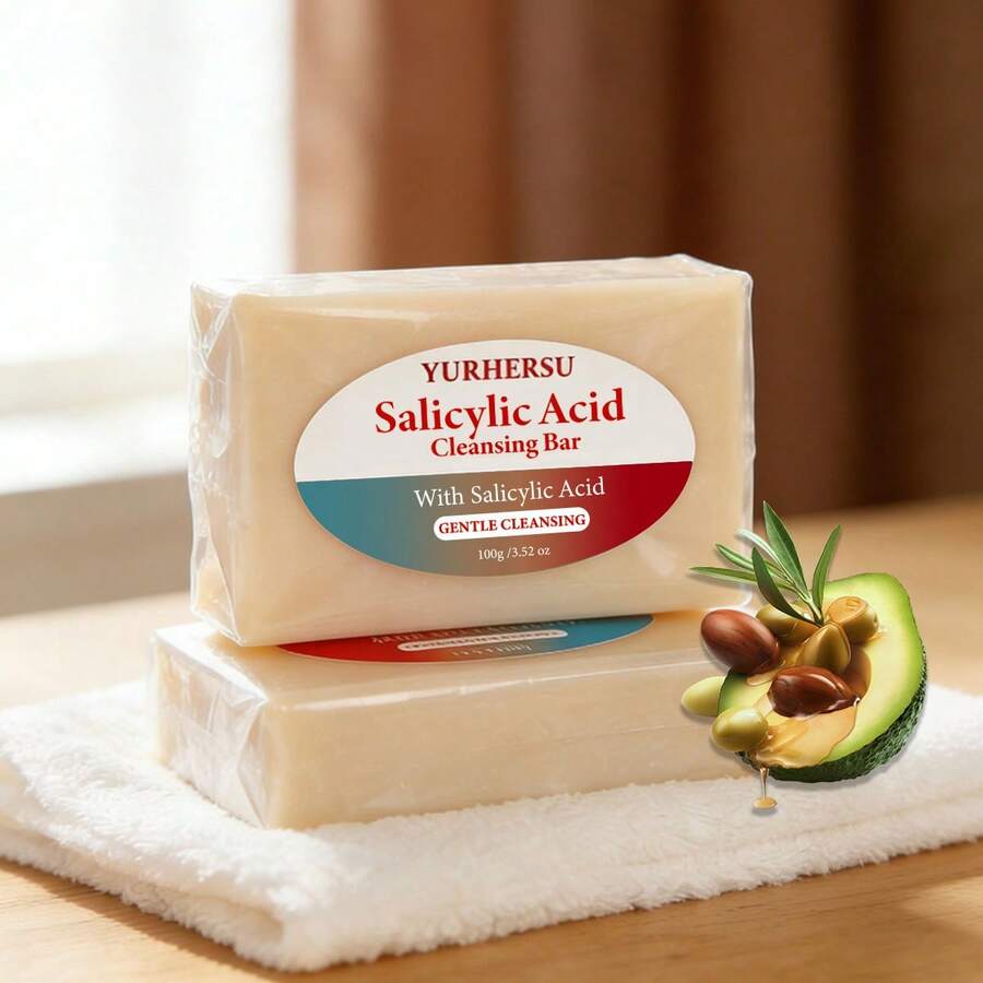 Salicylic Acid Cleansing Soap, Gentle & Pure, Cleans Pores & Controls Oil, Smooths Skin, Face & Body Wash, 100g - Salicylic Acid Soap - View 1