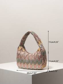 (Motif aléatoire) Sac à main pour femmes, sac de style bohème, floral populaire, style bohème, vintage, essentiel de voyage, essentiel de croisière, portefeuille élégant pour femmes, cadeau pour femmes - Multicolore - Voir 7