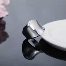 925 Silver Plated Ring Christmas Gift Wholesale Fashion Thumb Smooth High Quality Fashion Classic Jewelry - Silver - View 3
