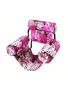 1pc/2pcs Adult Heavy Duty Inflatable Pool Float, Tropical Leaf Pattern Inflatable Pool Lounge Chair, Suitable For Summer Party Water Beach Lake Fun, Beach Relaxation, Eye-Catching Design, Comfortable Mesh Fabric, Adult Beach Chair - Multicolor - View 7