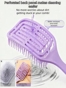 1 Stück Damen Hohlkamm, Rosenrot Moskitonetz Kamm, Kopfhautmassage Haarkamm, Damen Kamm, Trocken- und Nass-Dual-Use Paddelkamm, Luftkissenkamm für Zuhause geeignet für glattes und lockiges Haarstyling, antistatisch, Friseursalon, Schönheit, Reise-Essential Haarpflege-Tool, Halloween Weihnachtsgeschenk - Heißes Pink - Übersicht 5