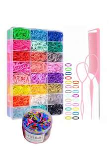 Random Color Elastic Hair Ties, 3pcs Hair Styling Tools, Colorful Girls Hair Accessories Bows - Multicolor - View 2