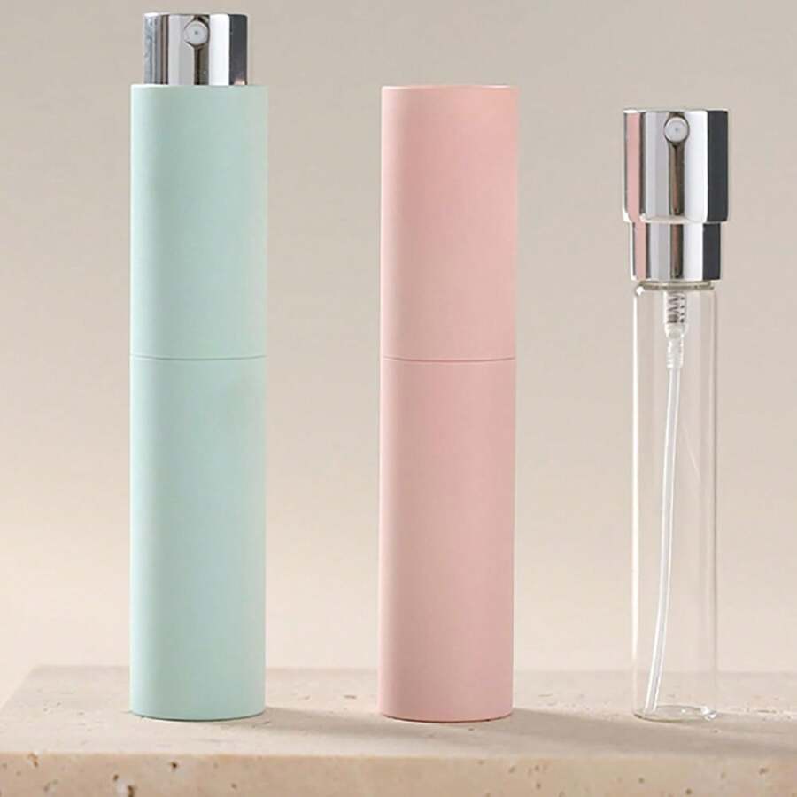 5pcs-10ml Rotating Portable Travel Perfume Spray Bottles, Portable Liquid Cosmetic Containers, Refillable Empty Spray Bottles - Multicolor - View 1