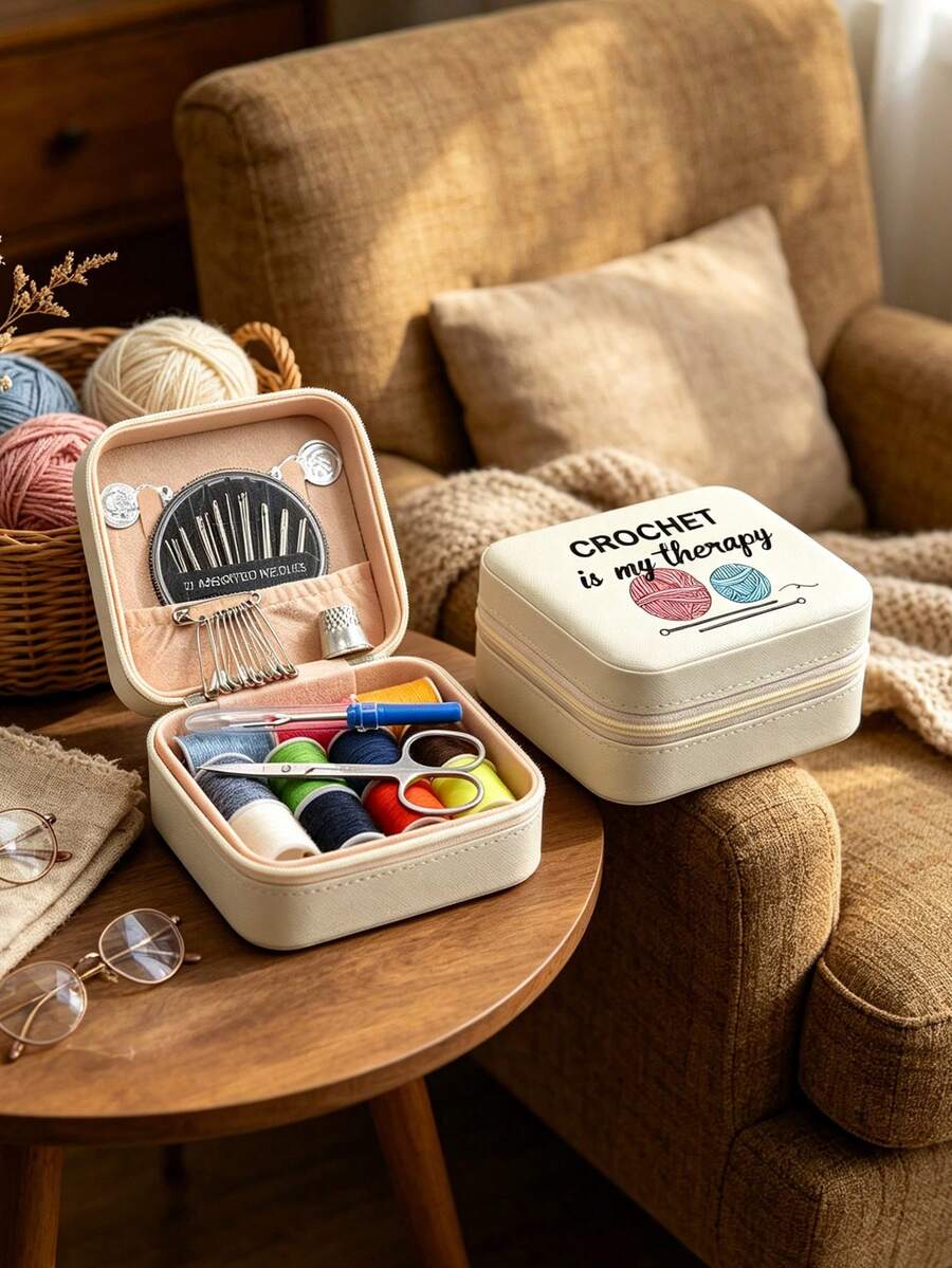 Mini Travel Sewing Kit, Sewing Bag, Sewing Patterns, Beginner Small Sewing Tool Kit With Zipper Storage Box, Also As Jewelry Storage, DIY Handmade Sewing, Accessory Storage Box, Travel, Creative Mini, Portable, Suitable For Travel And Home Use, Can Store Sewing Tools, Accessories, Hair Clips, Earrings, Necklaces, Rings And Other Jewelry, Suitable For Men And Women, Craft Enthusiasts, Teachers, Students, Office Workers, Perfect Gift For Birthday, Party, Back To School, Graduation, Teacher's Day - Multicolor - View 1