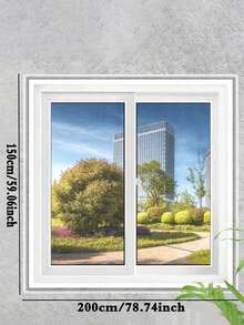 1pc Adjustable Magnetic Window Screen, High Breathability Polyester Mesh, Drill-Free Self-Adhesive Easy Installation, Magnetic Closure Design, Fine Insect Mesh, Suitable For Home And Apartment Indoor Window Protection - Multicolor - View 10