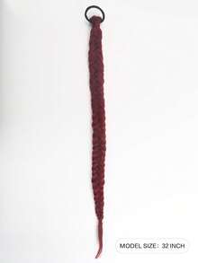 32 Inch Braid Hair Extensions, Hand-Woven Fishbone Braid Synthetic Hair With Soft Scrunchie, Suitable For Daily Use - Multicolor - View 3