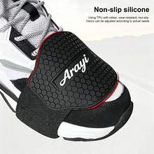 Motorcycle Shift Shoe Protector Pad, Non-Slip Thick Rubber Wear-Resistant Shoe Cover With Adjustable Elastic Strap, Detachable Anti-Scratch Foot Guard Fit Sneakers Boots Leather Shoes, Riding Accessory Prevent Shoe Toe Scuff From Gear Shifter - Arayi - View 1