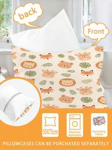 2/3PCS Cartoon Forest Animal Fitted Sheet Set Soft Breathable Bedding For All Seasons Twin/Full/Queen 100% Polyester Machine Washable - Multicolor - View 7