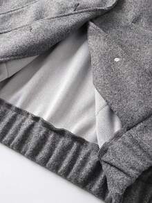 Autumn Casual Commute Grey Jacket - Grey - View 5