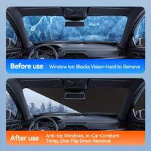 1pc Magnetic Windshield Cover With Reflective Strip - All-Season Use, Protects Against Snow, Frost, Rain, Fallen Leaves, Bird Droppings And Tree Pollen - Scratch-Resistant, Easy Installation, Suitable For SUV, Truck, Van, Car (Essential For Spring And Winter) - A - View 6